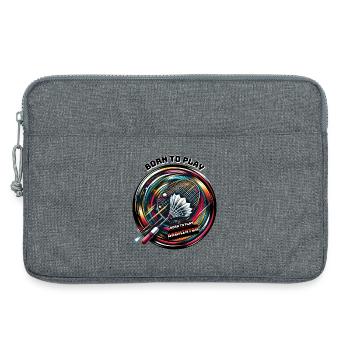 Born to Play Badminton - Laptoptasche 13" - Grau meliert - Vorne