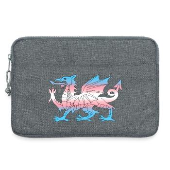 Wales Trans Flagge, Baner Trans Cymru, Transgender - Laptoptasche 13" - Grau meliert - Vorne