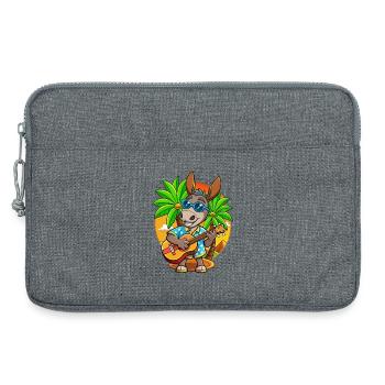 Lustige Esel Cartoon Sommer Strand Sonnenbrille - Laptoptasche 13" - Grau meliert - Vorne
