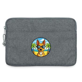 Cirneco Dell Etna Hunderasse Cartoon Sonnenbrille Strand - Laptoptasche 13" - Grau meliert - Vorne