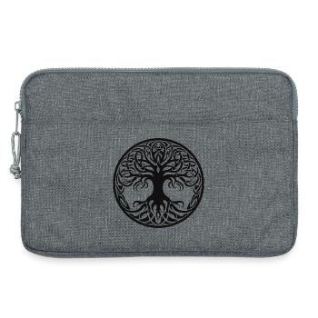 Mystischer Yggdrasil - Das Glückssymbol der nordis - Laptoptasche 13" - Grau meliert - Vorne