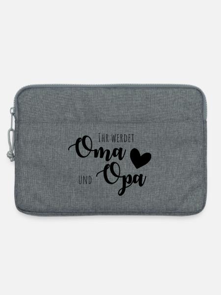Ihr werdet Oma und Opa! - Laptoptasche 13" - Grau meliert
