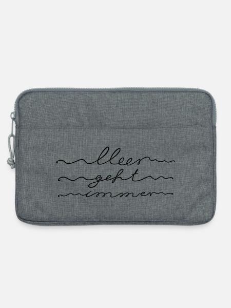 Meer geht immer, Urlaub am Meer, Nordsee, Ostsee - Laptoptasche 13" - Grau meliert
