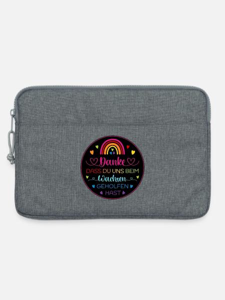 Danke dass Du uns beim Wachsen geholfen hast - Laptoptasche 13" - Grau meliert