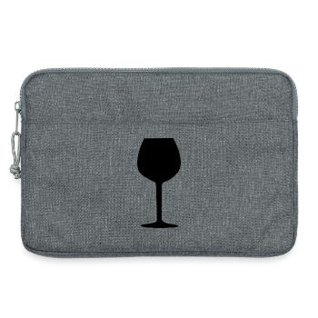 Verre de vin Cadeau de vin Black Grapevine - Sacoche pour ordinateur portable 13 pouces - gris chiné - Devant