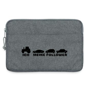 Ich meine Follower  - Laptoptasche 13" - Grau meliert - Vorne