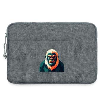 Yeti Cartoon Figur Buntes Haustier Tier - Laptoptasche 13" - Grau meliert - Vorne