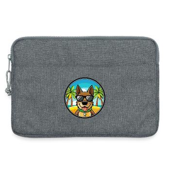 Deutsche Bracke Hunderasse Cartoon Sonnenbrille Strand - Laptoptasche 13" - Grau meliert - Vorne