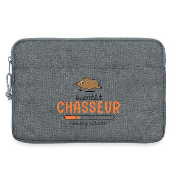 Bientôt Chasseur Body Bébé Cadeau Papa Chasse - Sacoche pour ordinateur portable 13 pouces - gris chiné - Devant