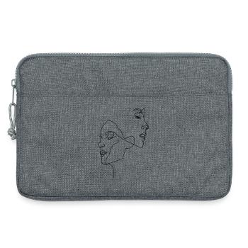 ONE LINE - Frauen Gesichter - Laptoptasche 13" - Grau meliert - Vorne