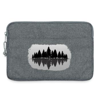 Wald - Forest Landschaft Natur Bäume - Laptoptasche 13" - Grau meliert - Vorne