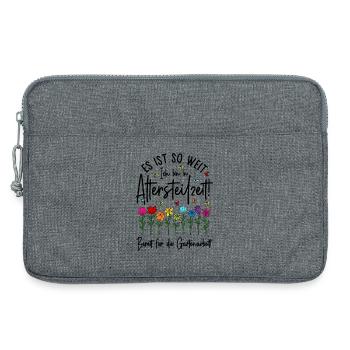 Altersteilzeit - Bereit für die Gartenarbeit  - Laptoptasche 13" - Grau meliert - Vorne