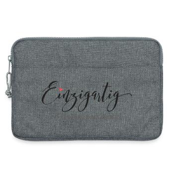Einzigartig ist viel besser als Perfekt - Laptoptasche 13" - Grau meliert - Vorne