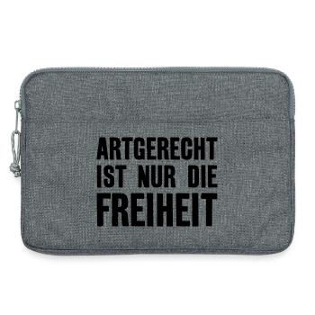 ARTGERECHT IST NUR DIE FREIHEIT VEGAN VEGANER - Laptoptasche 13" - Grau meliert - Vorne