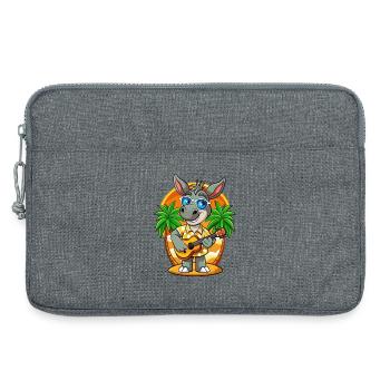 Lustige Esel Cartoon Sommer Strand Sonnenbrille - Laptoptasche 13" - Grau meliert - Vorne