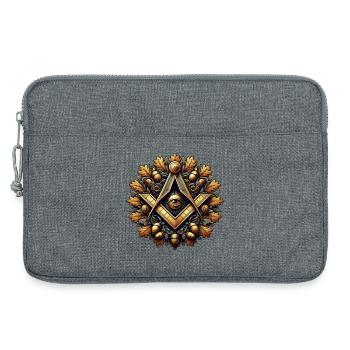 Logo maçonnique - Sacoche pour ordinateur portable 13 pouces - gris chiné - Devant