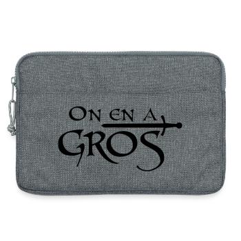 On en a gros - Sacoche pour ordinateur portable 13 pouces - gris chiné - Devant