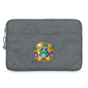 Peacock Funny Cartoon Summer Beach Sunglasses - Laptop bag 13" - heather grey - Front