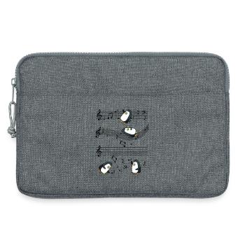manchot - Sacoche pour ordinateur portable 13 pouces - gris chiné - Devant
