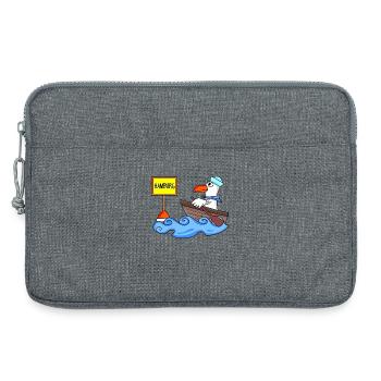 Hamburg Seemann Möwe Seemöwe Boot Kapitän Meer - Laptoptasche 13" - Grau meliert - Vorne