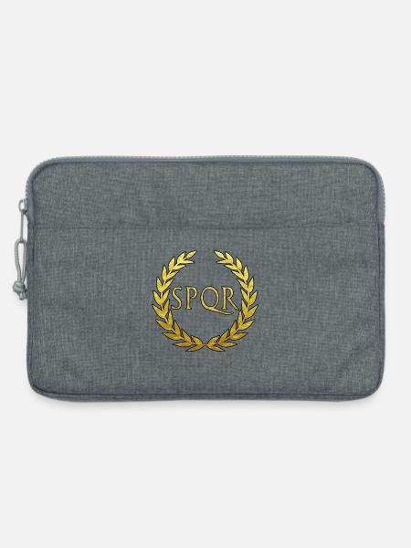 Rom Latein SPQR Senatus Populusque Romanus - Laptoptasche 13" - Grau meliert