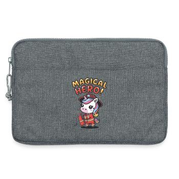 Héros magique ! - Sacoche pour ordinateur portable 13 pouces - gris chiné - Devant