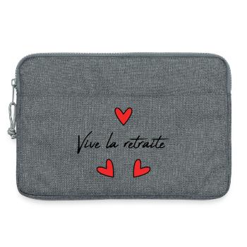 RETRAITE. RETRAITE. RETRAITEE. RETRAITE - Sacoche pour ordinateur portable 13 pouces - gris chiné - Devant