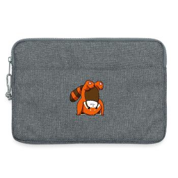Roter Panda - Laptoptasche 13" - Grau meliert - Vorne