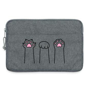 Ciseaux Pierre Papier Patte Patte Jeu Patte Cat Pattes - Sacoche pour ordinateur portable 13 pouces - gris chiné - Devant