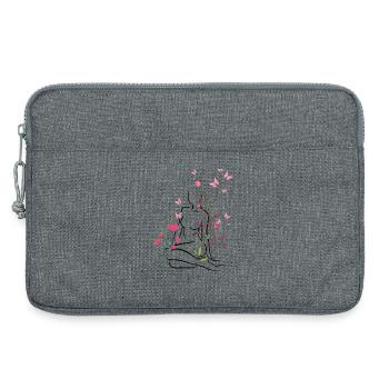 A fleurs de peau - Sacoche pour ordinateur portable 13 pouces - gris chiné - Devant