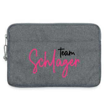 Team Schlager - Schlagerparty - Schlagermusik - Laptoptasche 13" - Grau meliert - Vorne