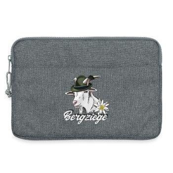 Bergziege Klettern Edelweiß Bergtour Geschenk - Laptoptasche 13" - Grau meliert - Vorne