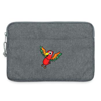 perroquet - Sacoche pour ordinateur portable 13 pouces - gris chiné - Devant