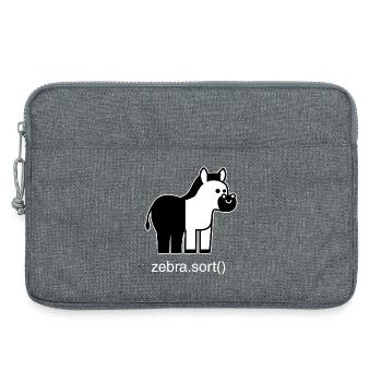 Sortiertes Zebra - Laptoptasche 13" - Grau meliert - Vorne