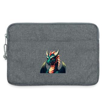 Drache Cartoon Figur Buntes Haustier Tier - Laptoptasche 13" - Grau meliert - Vorne