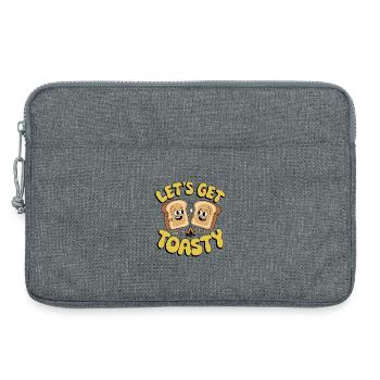 Lass uns warm werden - Laptoptasche 13" - Grau meliert - Vorne