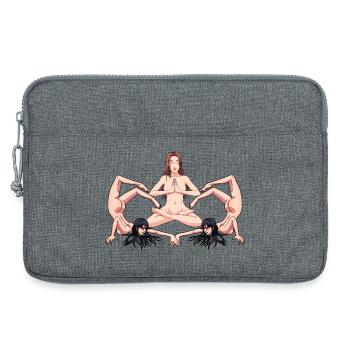 Yoga Erotik nackte Frauen nackt Yoga Yogi - Laptoptasche 13" - Grau meliert - Vorne