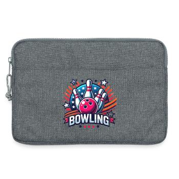 Bowling Logo - Sacoche pour ordinateur portable 13 pouces - gris chiné - Devant