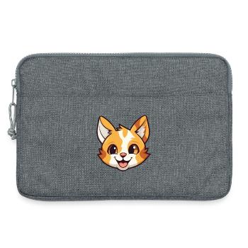 Pixie Bob Katze Cartoon Aquarell Illustration - Laptoptasche 13" - Grau meliert - Vorne