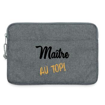 MEISTER. MEISTER. VIELEN DANK. DANKE, MEISTER - Laptoptasche 13" - Grau meliert - Vorne