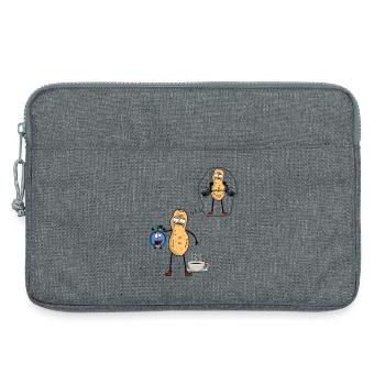Erdnuss Morgenmuffel Frühaufsteher Bodybuilder - Laptoptasche 13" - Grau meliert - Vorne