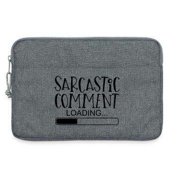 Sarcastic comment sayings funny funny - Laptop bag 13" - heather grey - Front
