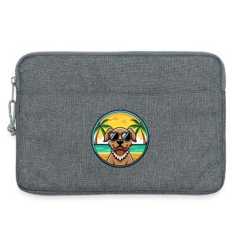 Pudelpointer Chien Race Dessin Animé Lunettes De Soleil Plage - Sacoche pour ordinateur portable 13 pouces - gris chiné - Devant