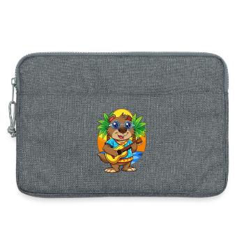 Lustige Biber Cartoon Sommer Strand Sonnenbrille - Laptoptasche 13" - Grau meliert - Vorne