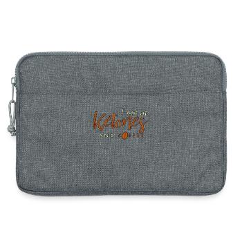 Je cours sur des cétones et du café Keto en disant un cadeau - Sacoche pour ordinateur portable 13 pouces - gris chiné - Devant
