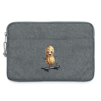 Erdnuss Erdnüsse Skater skaten Skateboard Kinder - Laptoptasche 13" - Grau meliert - Vorne