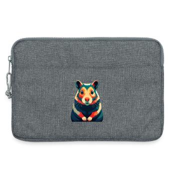 Hamster Zeichentrickfigur Buntes Haustier Tier - Laptoptasche 13" - Grau meliert - Vorne