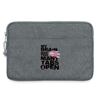 Mon cerveau a trop d’onglets ouverts - Sacoche pour ordinateur portable 13 pouces - gris chiné - Devant