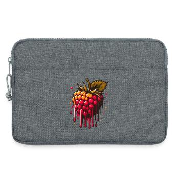 Zweifarbige tropfende Himbeere - Laptoptasche 13" - Grau meliert - Vorne