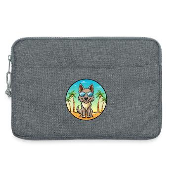 Berger Picard Hunderasse Cartoon Sonnenbrille Strand - Laptoptasche 13" - Grau meliert - Vorne
